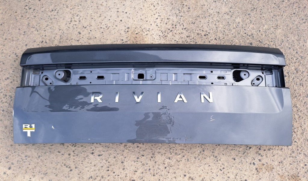 2021-2024 RIVIAN R1T REAR BACK DOOR TAILGATE TRUNK LID SHELL OEM Gray