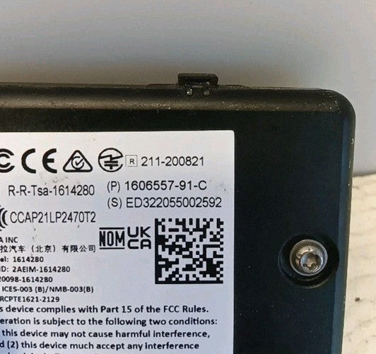 2021-25 Tesla Model X Plaid Security Alarm Control Module Unit 1606557-91-C OEM