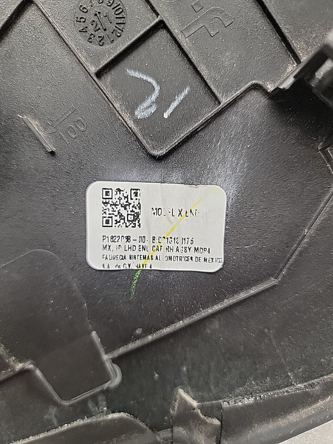 2021-2023 TESLA MODEL X Dashboard RH CAP Substrate Cover TRIM 1622068-00-A OEM