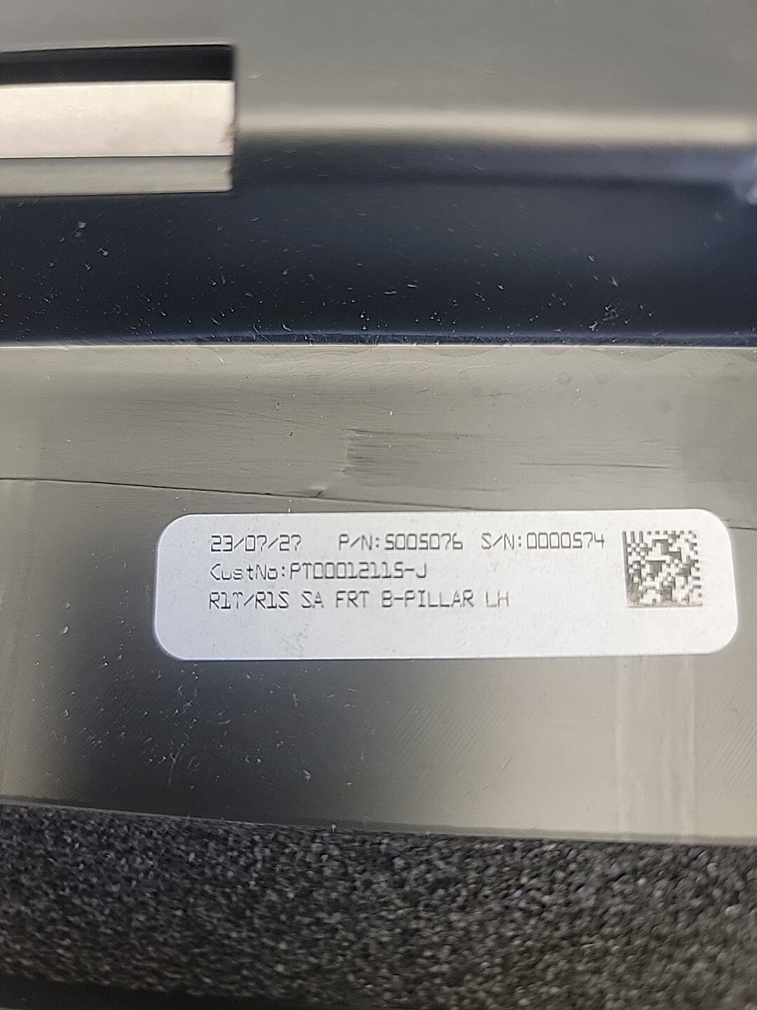 2022-24 Rivian R1T/R1S Front LH Door B Pillar Molding Applique PT00012115-J OEM