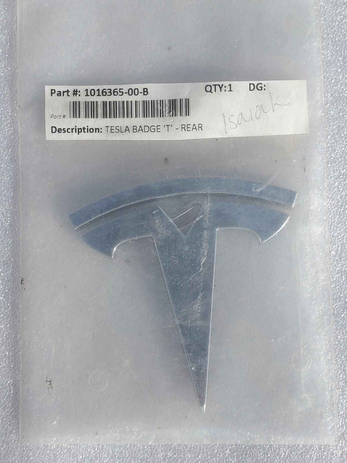 NEW OEM TESLA MODEL S 2012-2021 Rear Badge Logo Emblem 1016365-00-B