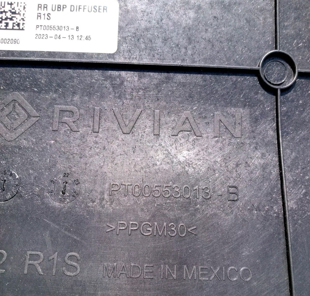 NEW Rivian R1S Rear Lower Bumper Undertray Splash Shield Panel 2022-2024 OEM