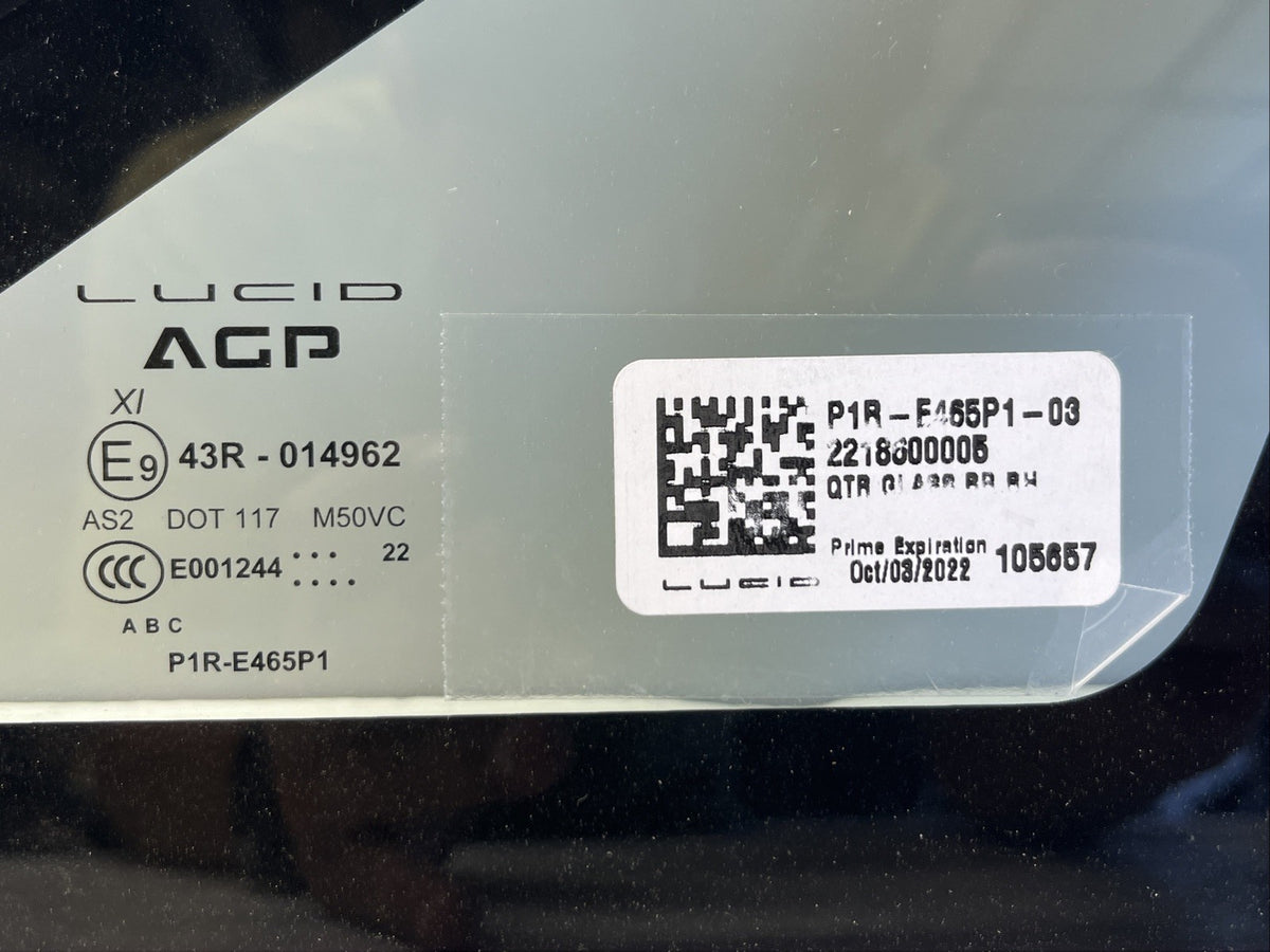 Lucid Air Rear Right Quarter Glass P1R-E465P1-03 NEW! OEM